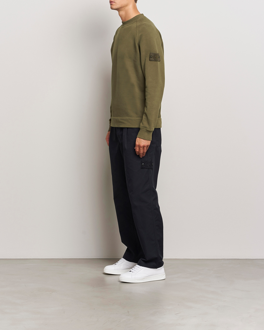 Homme | Pulls Et Tricots | Stone Island | Ghost Organic Cotton Fleece Sweatshirt Military Green