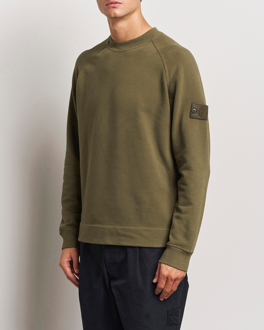 Homme | Pulls Et Tricots | Stone Island | Ghost Organic Cotton Fleece Sweatshirt Military Green