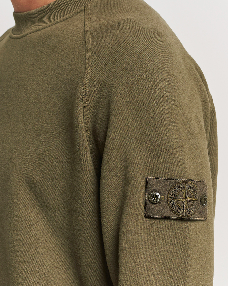 Homme | Pulls Et Tricots | Stone Island | Ghost Organic Cotton Fleece Sweatshirt Military Green