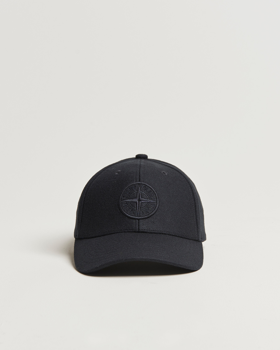 Homme | Stone Island Wool Nylon Flannel Cap Navy Blue | Stone Island | Wool Nylon Flannel Cap Navy Blue
