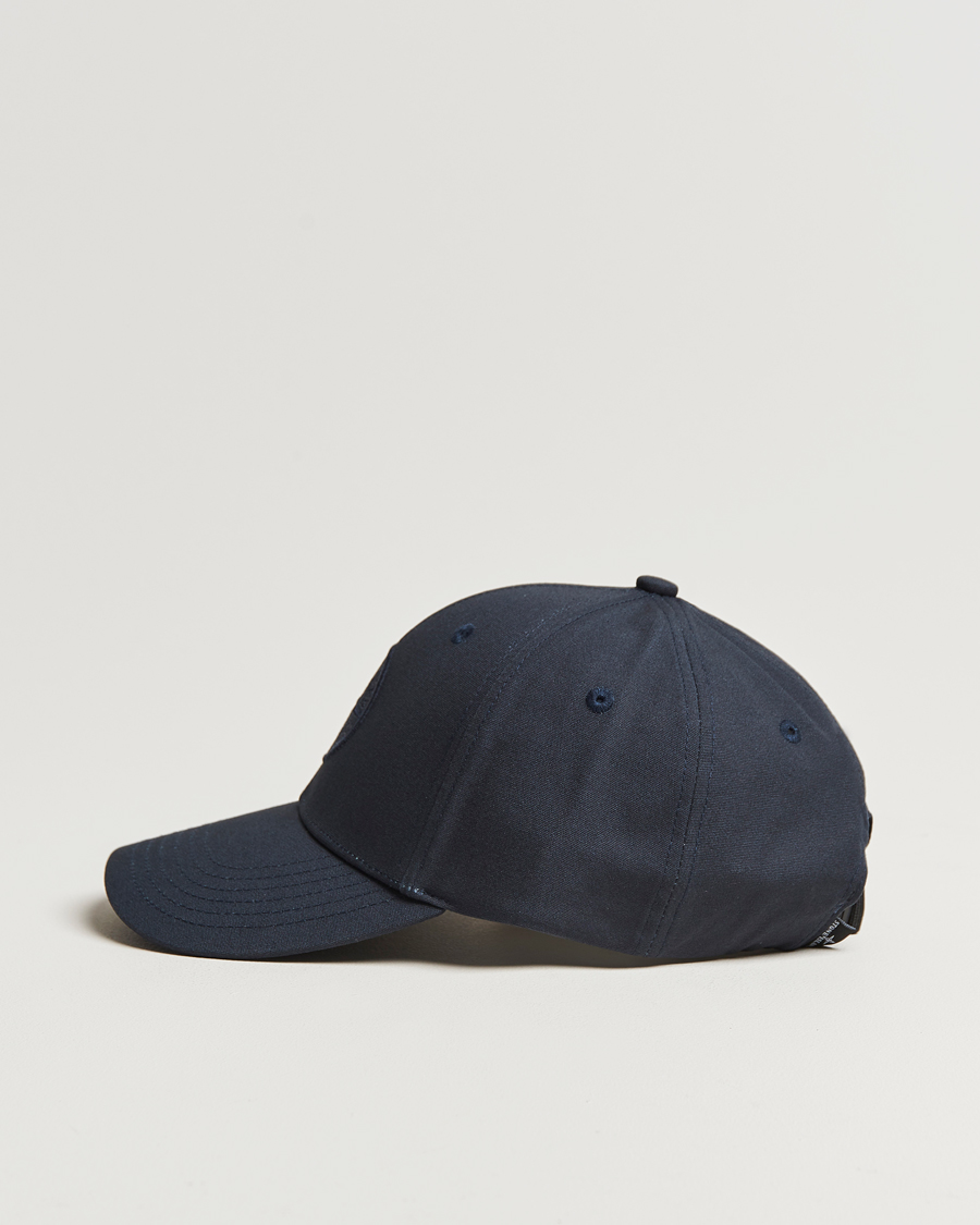 Homme | Stone Island Cotton Rep Logo Cap Navy Blue | Stone Island | Cotton Rep Logo Cap Navy Blue