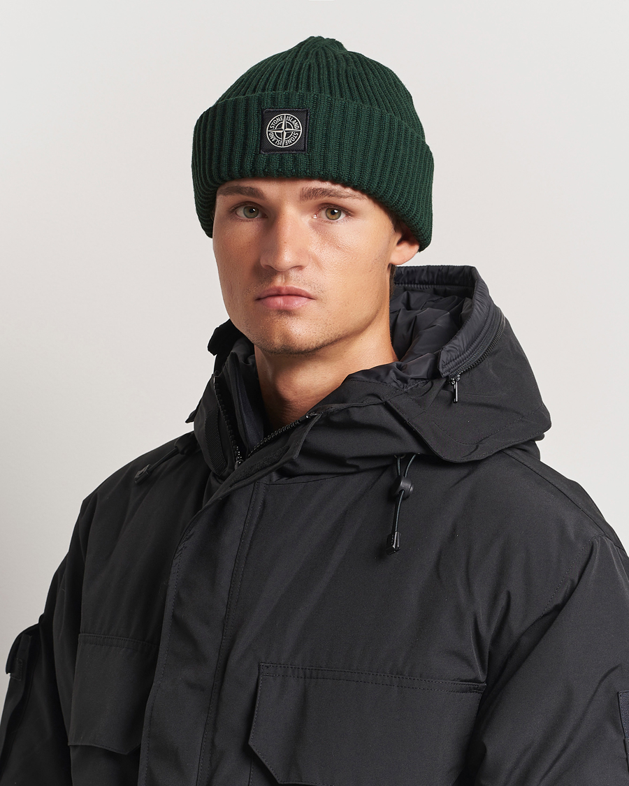Homme | Stone Island Full Rib Wool Beanie Musk | Stone Island | Full Rib Wool Beanie Musk