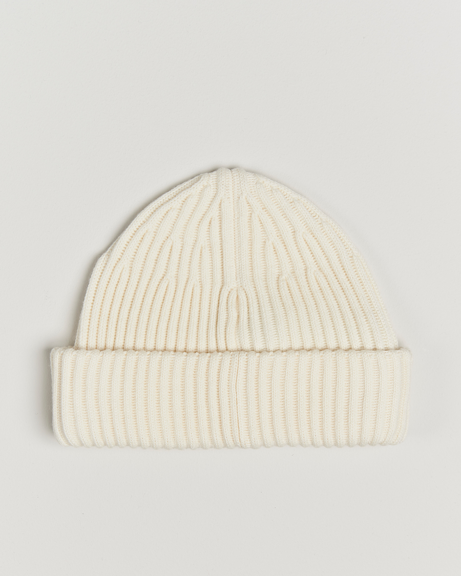 Homme | Stone Island Full Rib Wool Beanie Natural | Stone Island | Full Rib Wool Beanie Natural