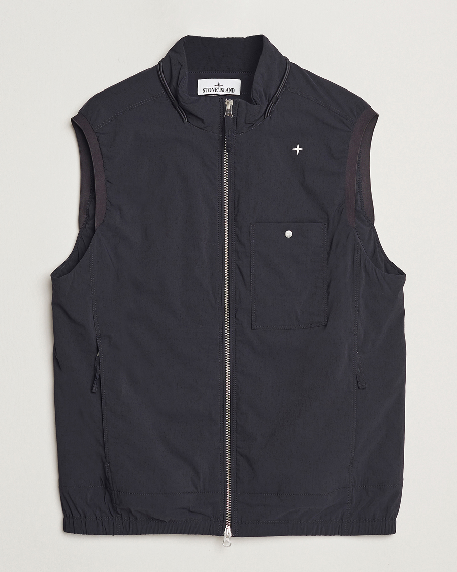 Homme | Manteaux Et Vestes | Stone Island | Stellina Wool/Nylon Padded Vest Blue Marine