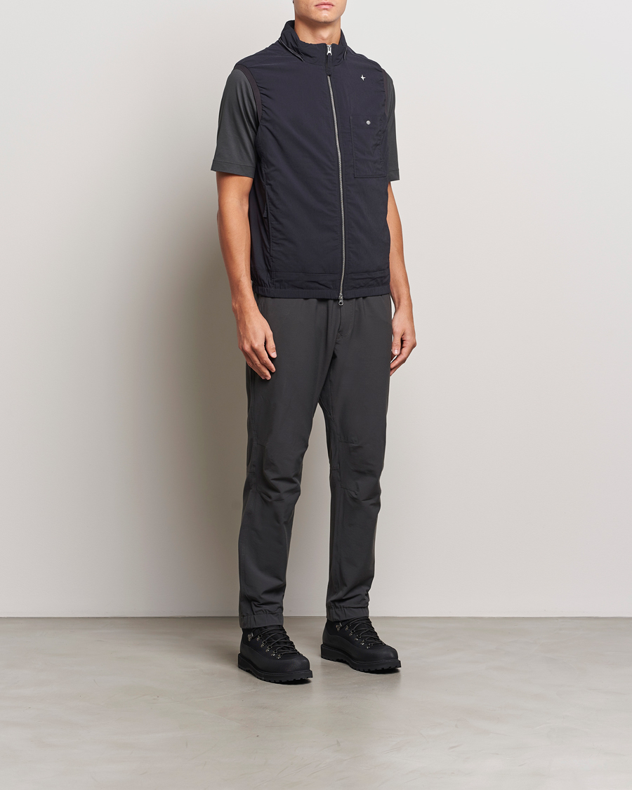 Homme | Manteaux Et Vestes | Stone Island | Stellina Wool/Nylon Padded Vest Blue Marine