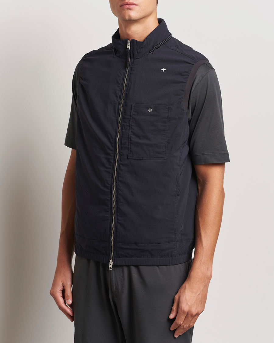 Homme | Manteaux Et Vestes | Stone Island | Stellina Wool/Nylon Padded Vest Blue Marine