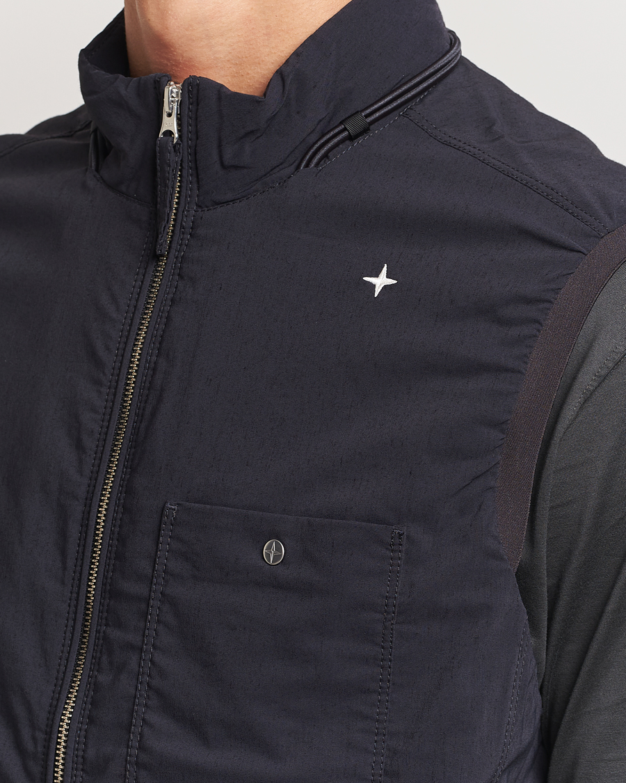 Homme | Manteaux Et Vestes | Stone Island | Stellina Wool/Nylon Padded Vest Blue Marine