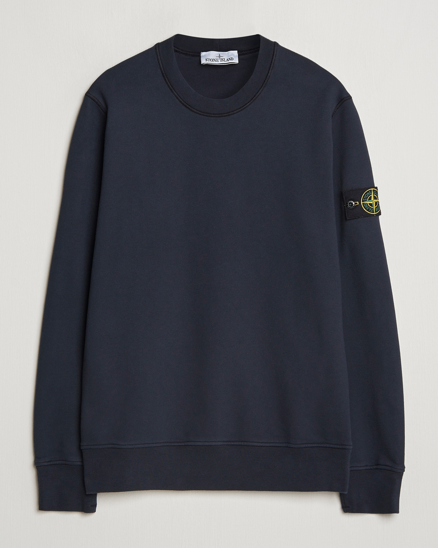 Homme | Pulls Et Tricots | Stone Island | Garment Dyed Fleece Sweatshirt Navy Blue