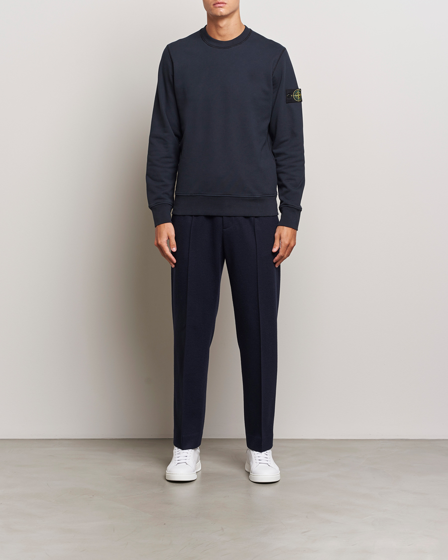 Homme | Pulls Et Tricots | Stone Island | Garment Dyed Fleece Sweatshirt Navy Blue