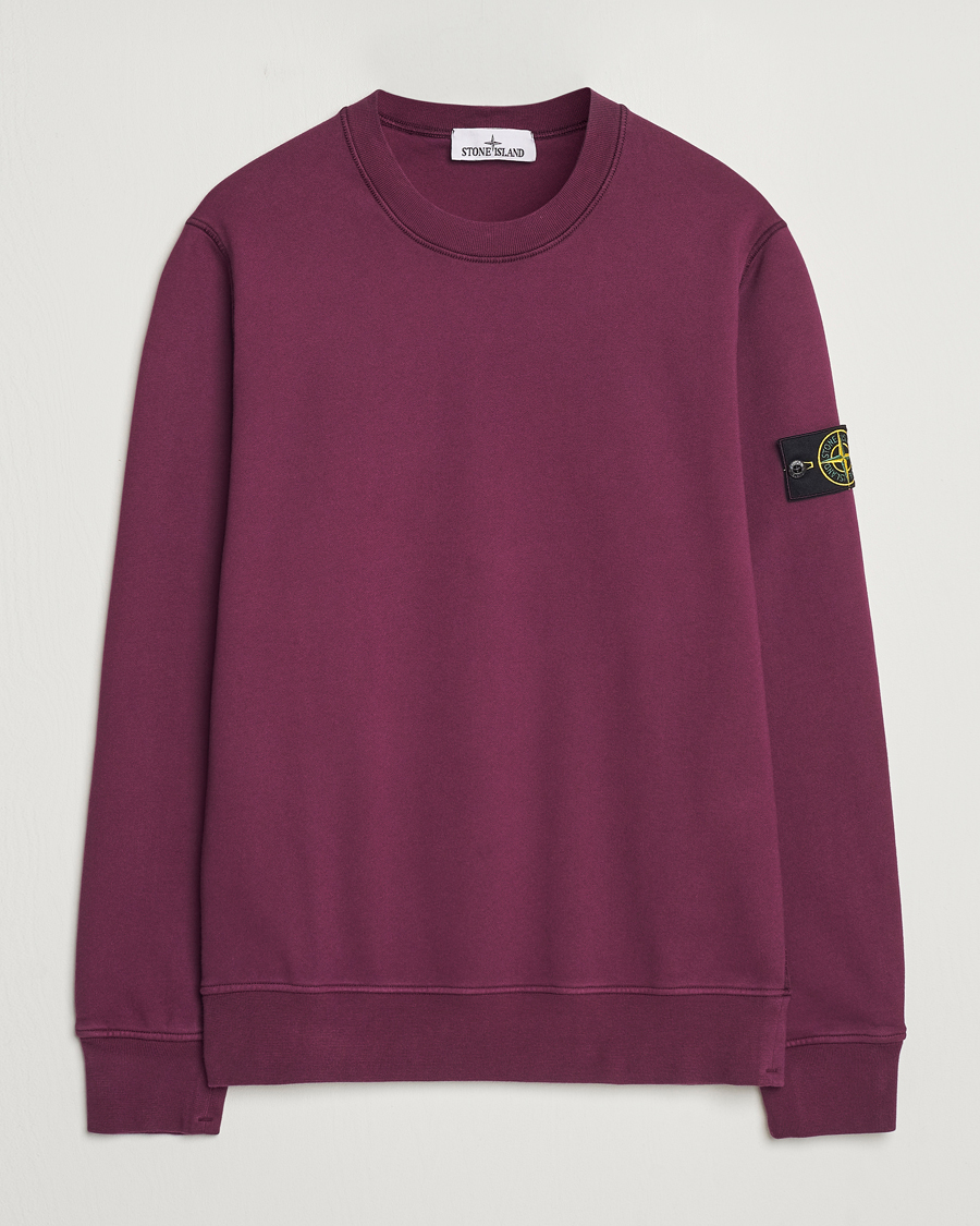 Homme | Pulls Et Tricots | Stone Island | Garment Dyed Fleece Sweatshirt Burgundy