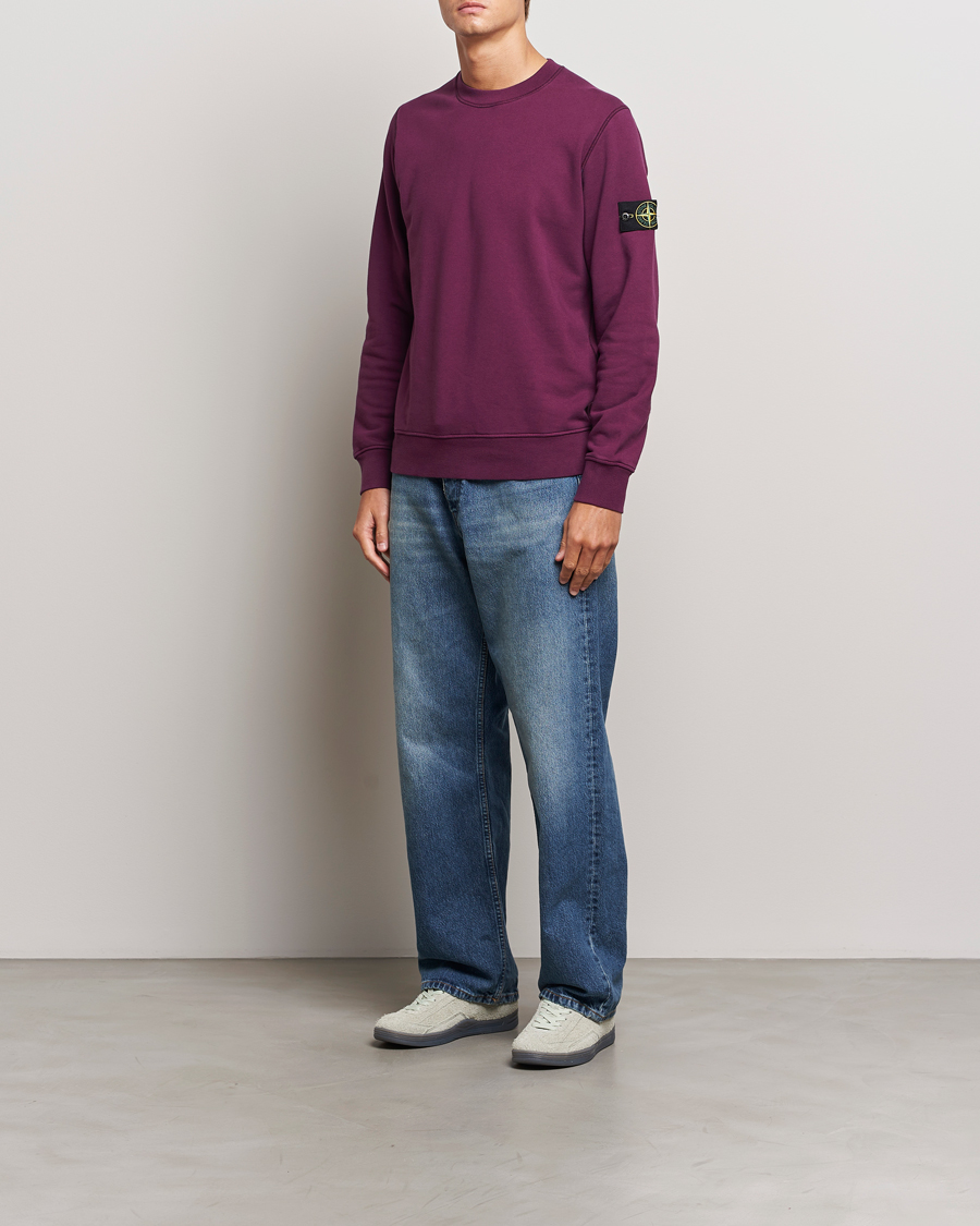 Homme | Pulls Et Tricots | Stone Island | Garment Dyed Fleece Sweatshirt Burgundy