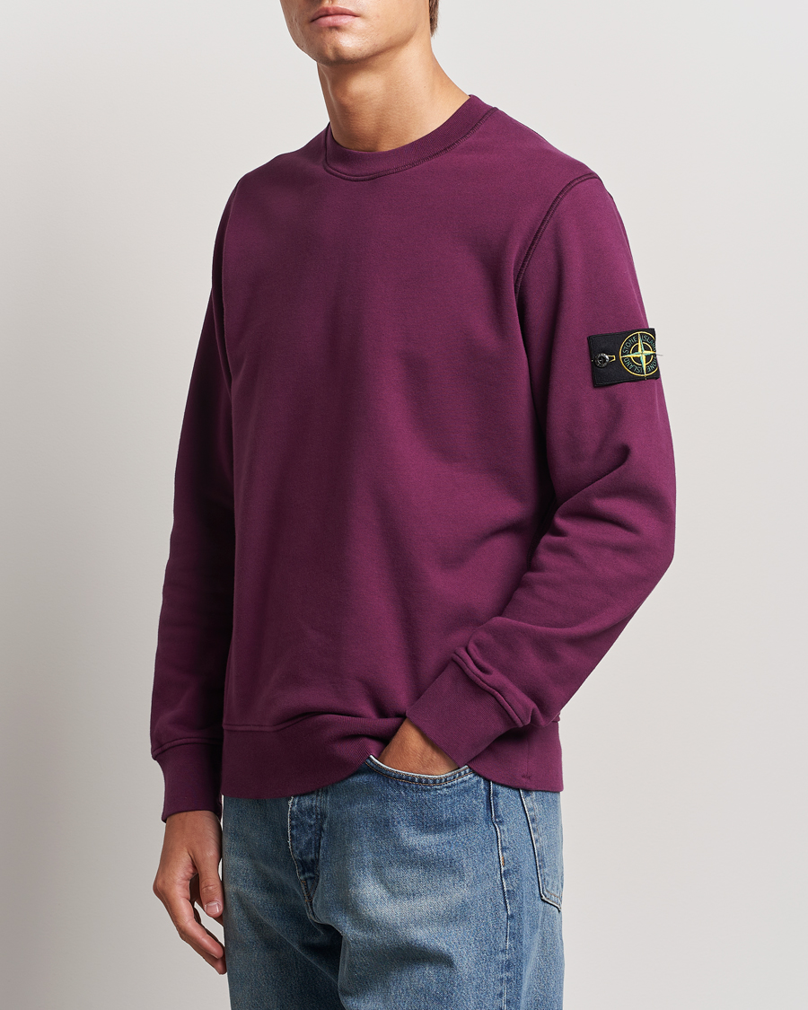 Homme | Pulls Et Tricots | Stone Island | Garment Dyed Fleece Sweatshirt Burgundy
