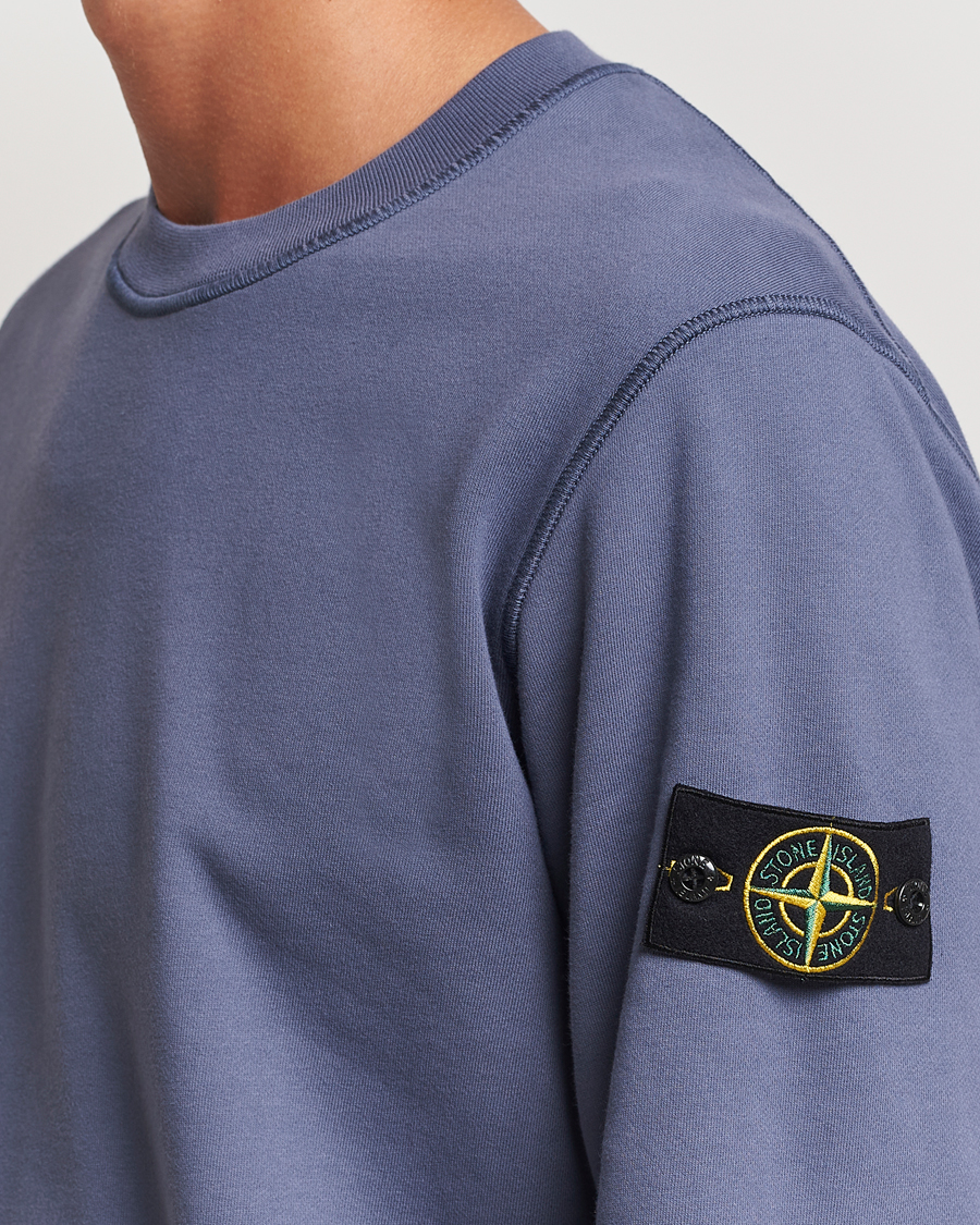 Homme | Pulls Et Tricots | Stone Island | Garment Dyed Fleece Sweatshirt Mid Blue
