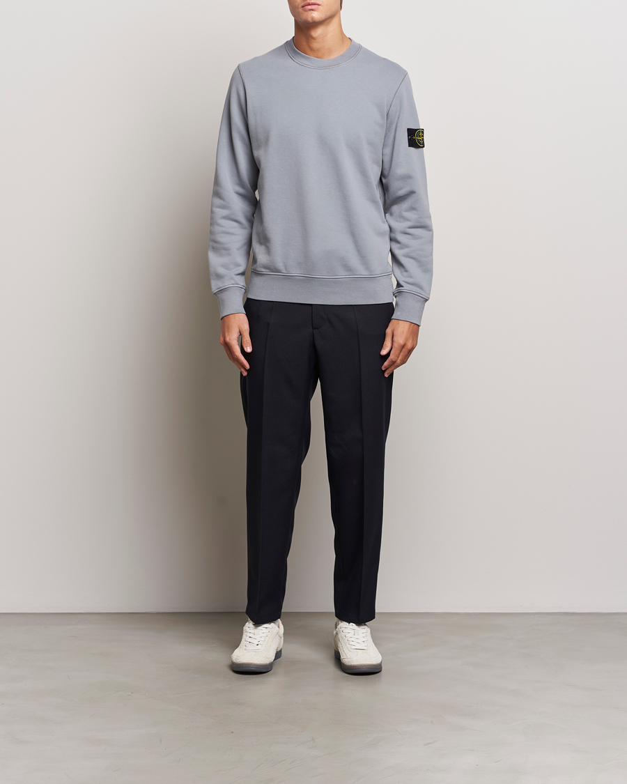 Homme | Pulls Et Tricots | Stone Island | Garment Dyed Fleece Sweatshirt Grey Green