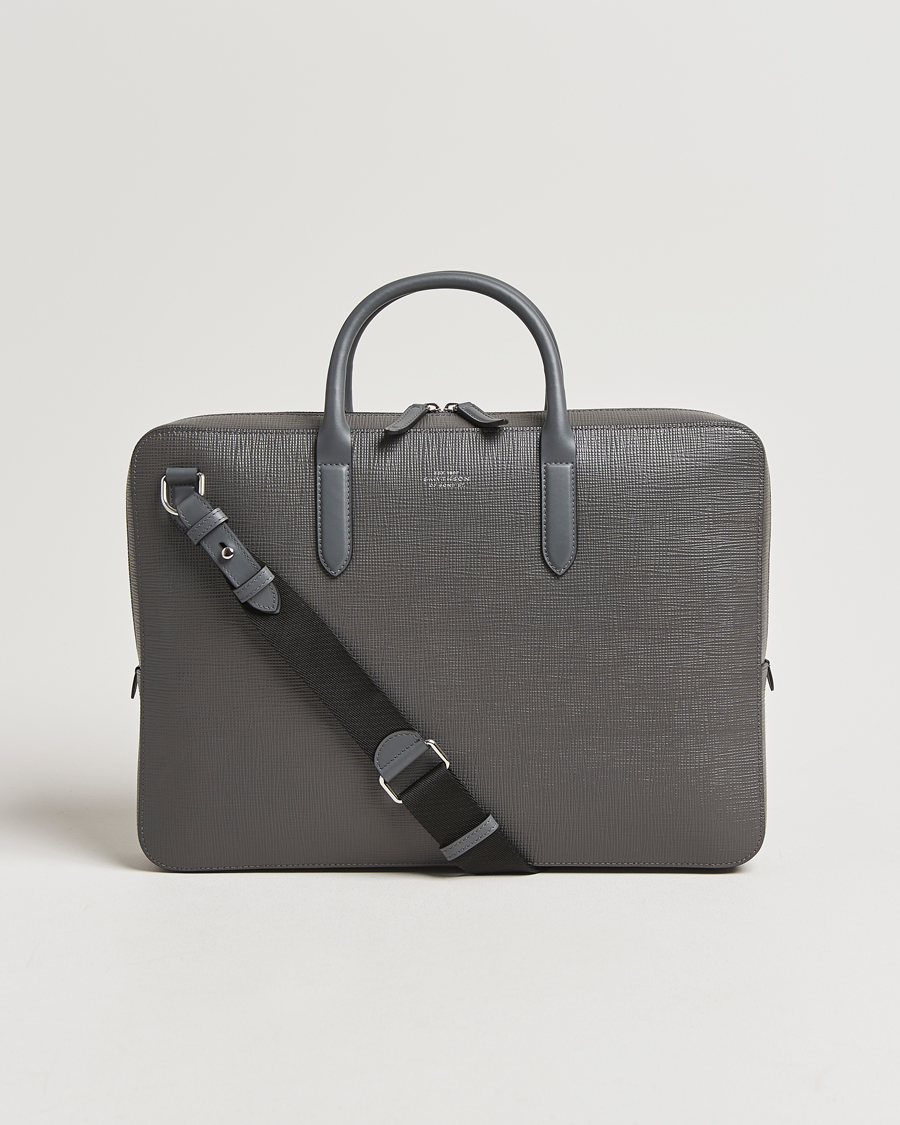 Homme | Smythson Panama Lightweight Briefcase Storm Grey | Smythson | Panama Lightweight Briefcase Storm Grey