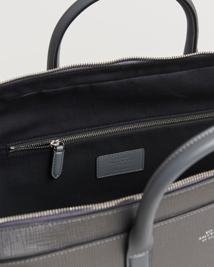 Homme | Smythson Panama Lightweight Briefcase Storm Grey | Smythson | Panama Lightweight Briefcase Storm Grey