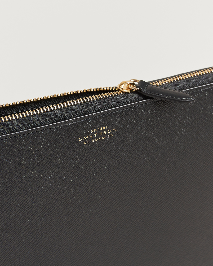 Homme | Smythson Panama Large Laptop Case Black | Smythson | Panama Large Laptop Case Black