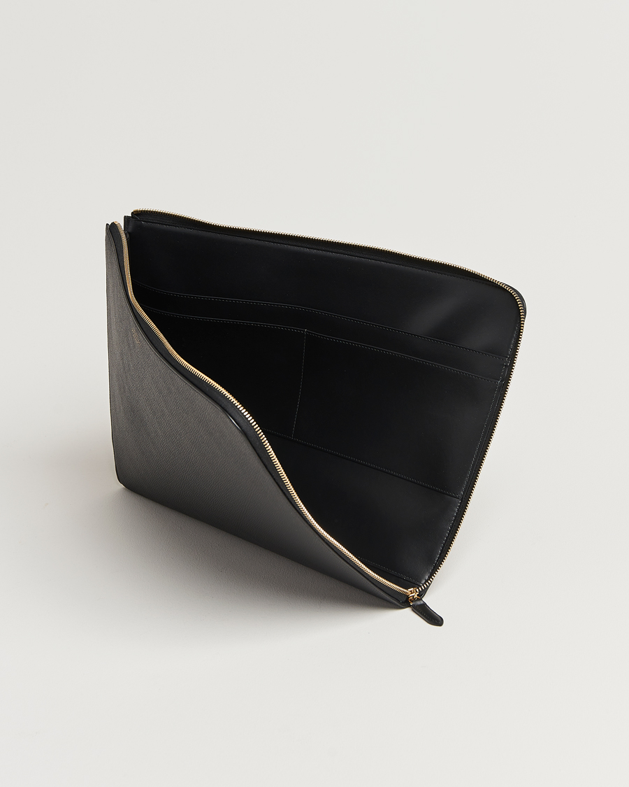 Homme | Smythson Panama Large Laptop Case Black | Smythson | Panama Large Laptop Case Black