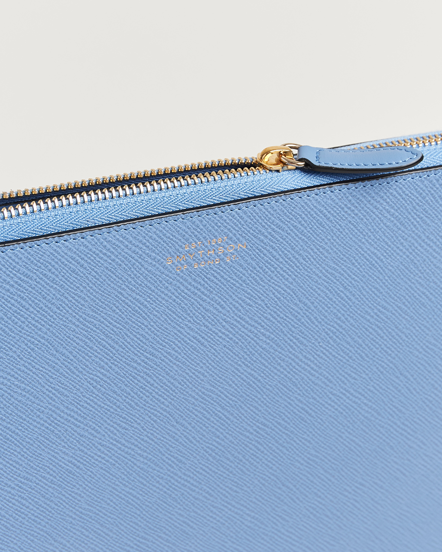 Homme | Sacs | Smythson | Panama Large Laptop Case Nile Blue