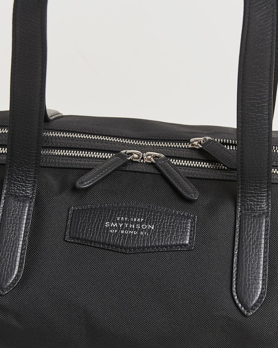 Homme | Smythson Canvas Norton Small Travel Bag Black | Smythson | Canvas Norton Small Travel Bag Black