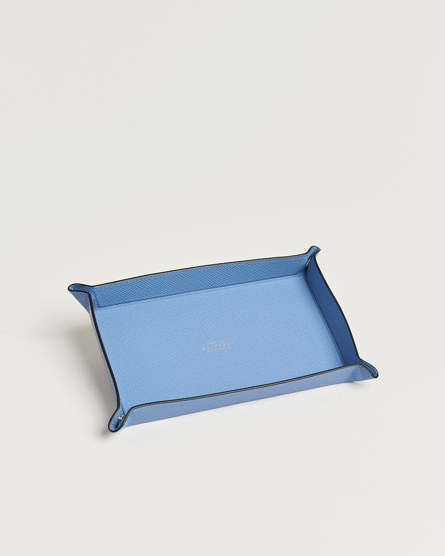 Homme | Pour La Maison | Smythson | Panama Leather Trinket Tray Blue Nile