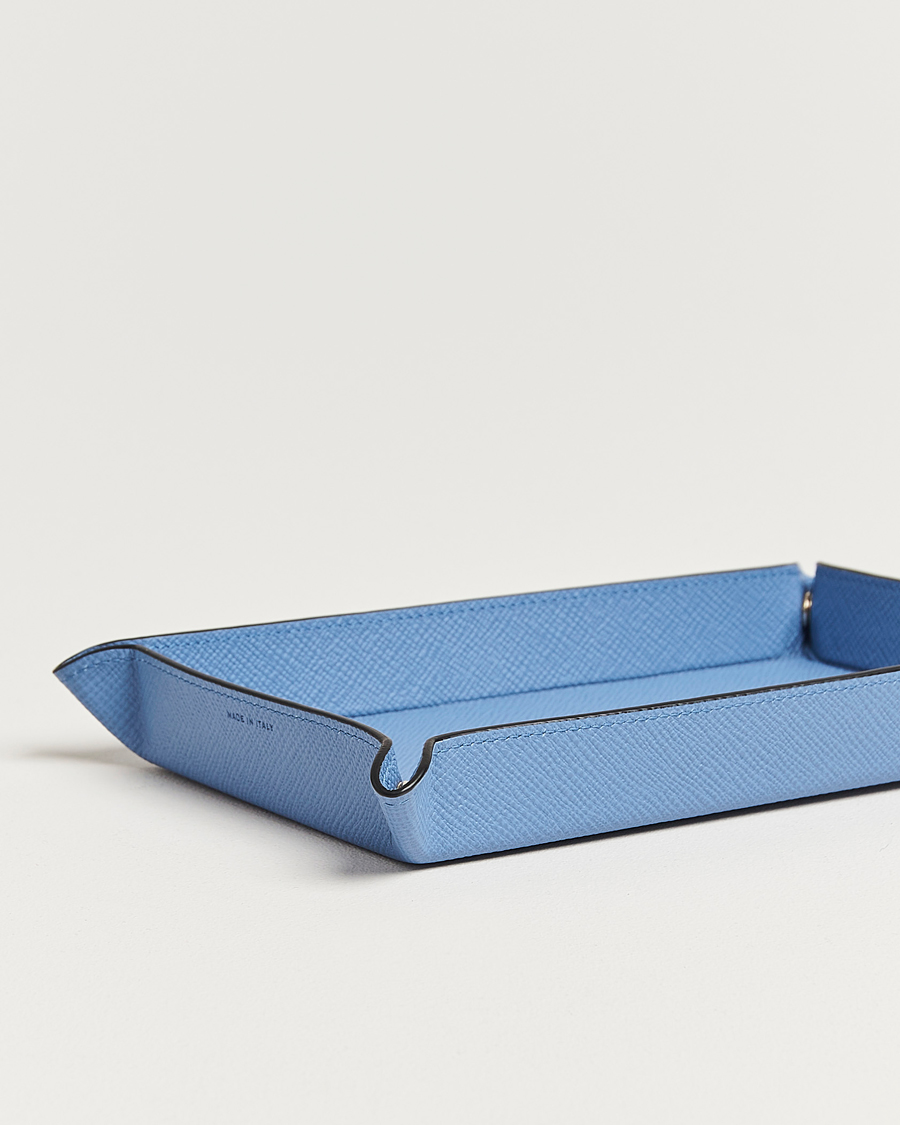 Homme | Pour La Maison | Smythson | Panama Leather Trinket Tray Blue Nile
