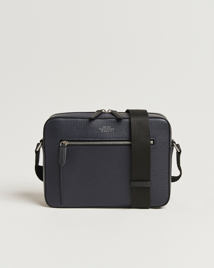 Homme | Smythson Ludlow Zip Crossbody Bag Navy | Smythson | Ludlow Zip Crossbody Bag Navy