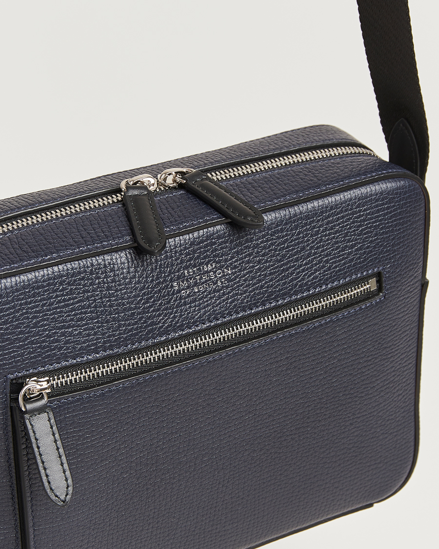 Homme | Smythson Ludlow Zip Crossbody Bag Navy | Smythson | Ludlow Zip Crossbody Bag Navy
