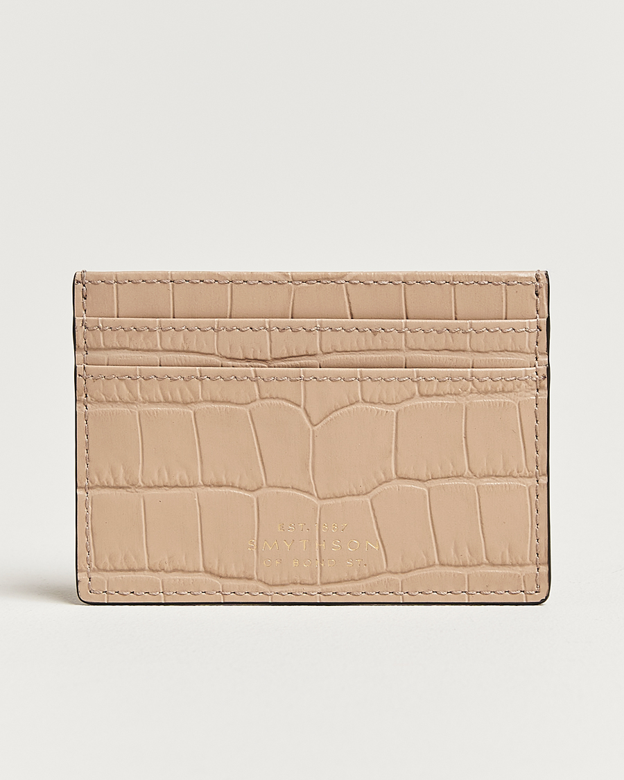 Homme | Smythson Mara Flat Cardholder Sandstone | Smythson | Mara Flat Cardholder Sandstone
