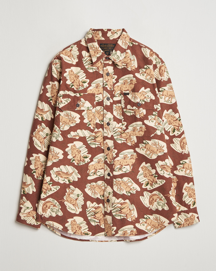 Homme | Chemises | Filson | Field Flannel Shirt Sorrel Horse/Wildlife