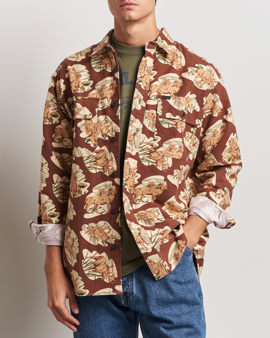 Homme | Chemises | Filson | Field Flannel Shirt Sorrel Horse/Wildlife