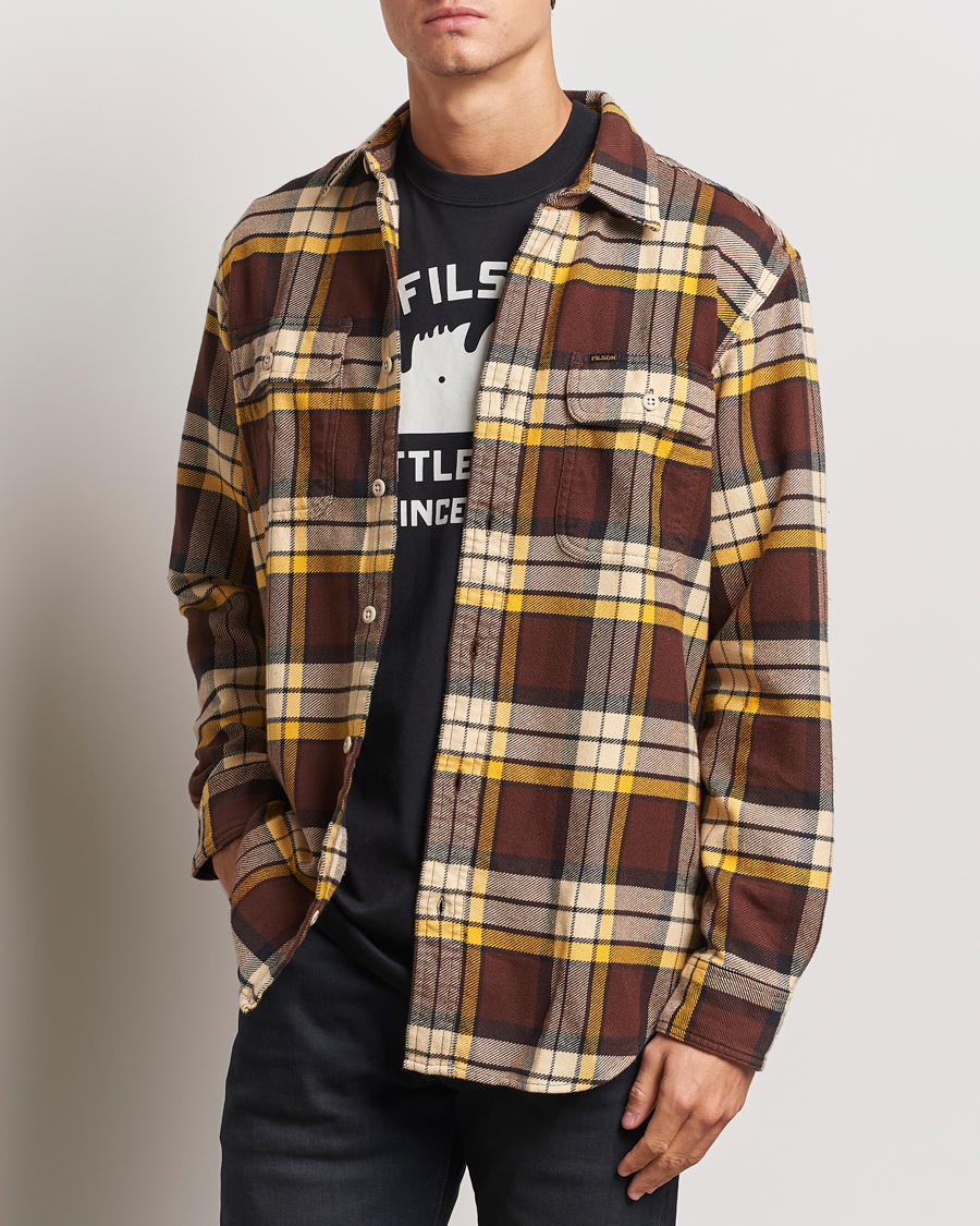 Homme | Chemises | Filson | Vintage Flannel Work Shirt Brown/Yellow