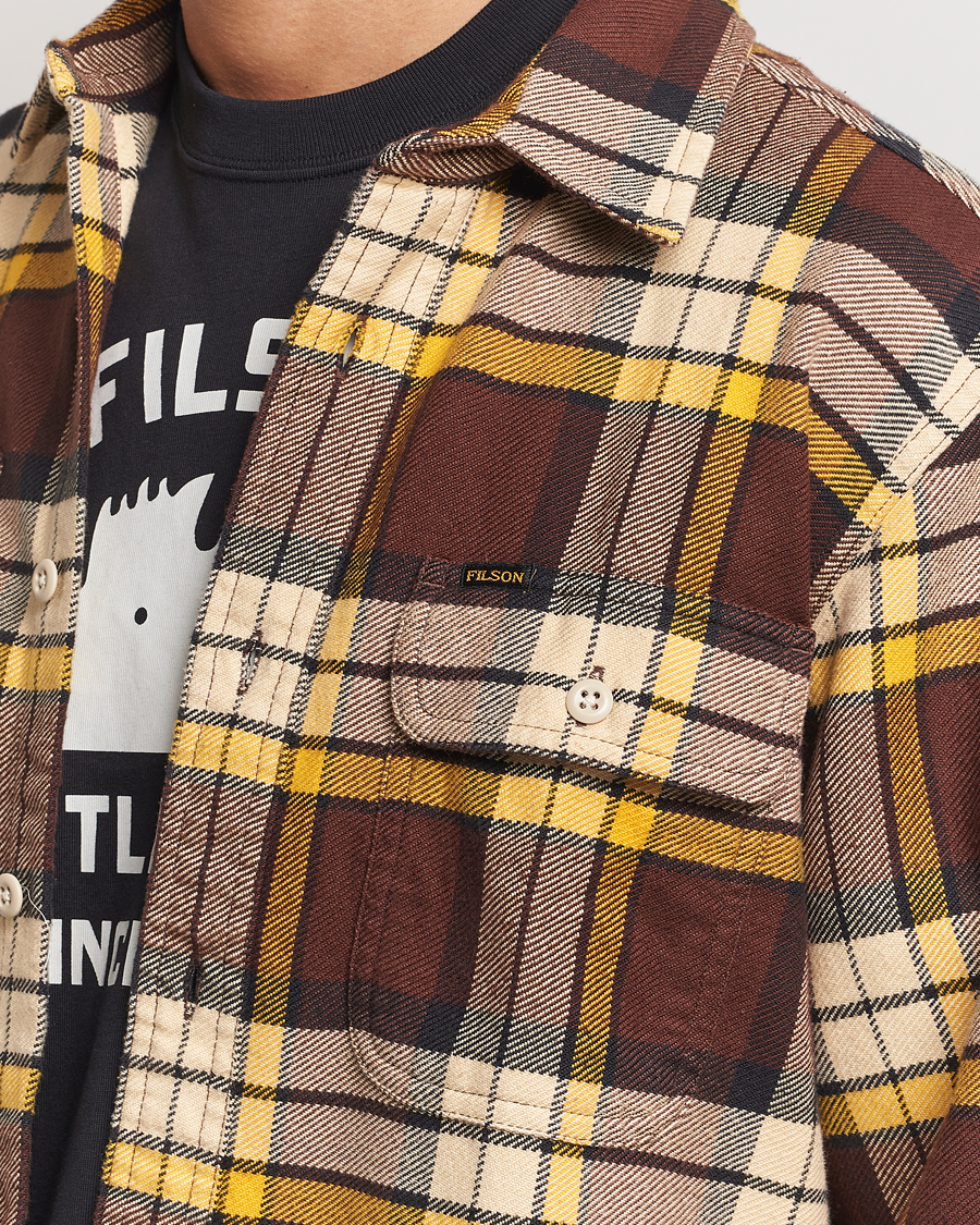 Homme | Chemises | Filson | Vintage Flannel Work Shirt Brown/Yellow