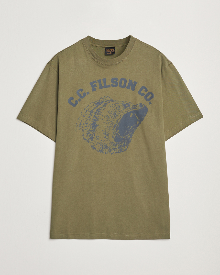 Homme | T-shirts | Filson | Printed Cotton T-Shirt Ivy Green