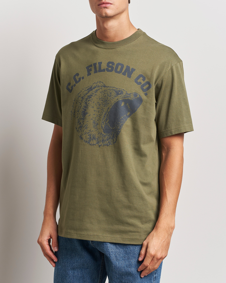 Homme | T-shirts | Filson | Printed Cotton T-Shirt Ivy Green