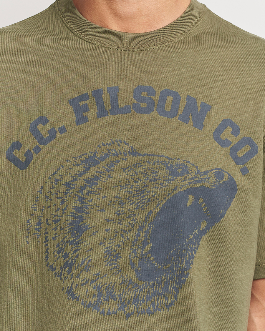 Homme | T-shirts | Filson | Printed Cotton T-Shirt Ivy Green