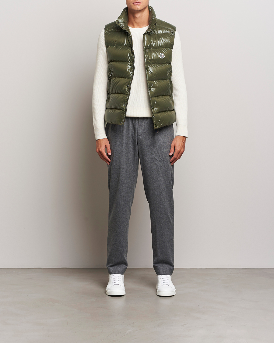 Homme | Pantalons | Moncler | Flannel Drawstring Pants Grey Melange