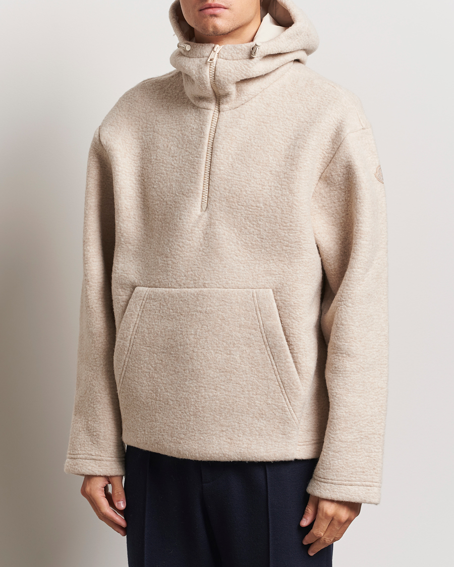 Homme | Pulls Et Tricots | Moncler | Half Zip Hoodie Beige