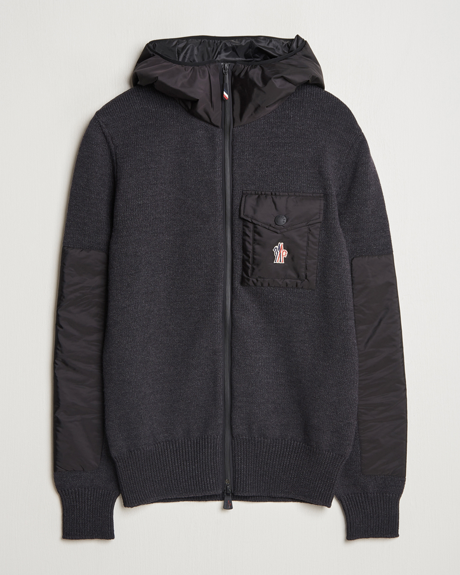 Homme | Pulls Et Tricots | Moncler Grenoble | Knitted Full Zip Cardigan Charcoal