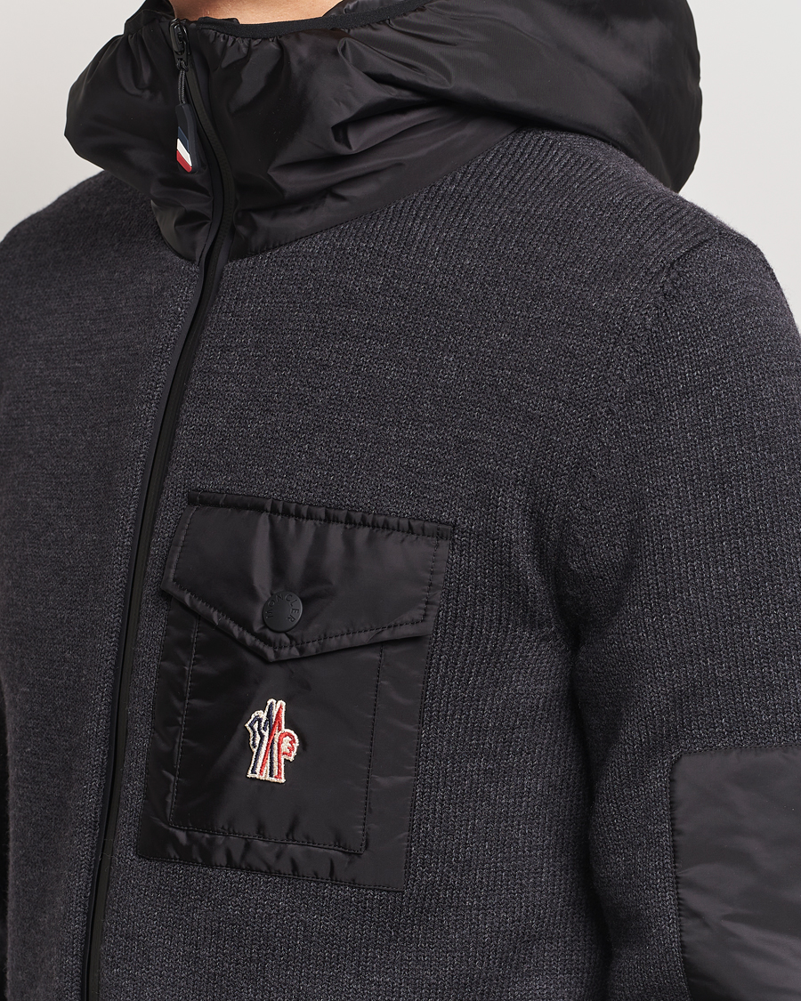 Homme | Pulls Et Tricots | Moncler Grenoble | Knitted Full Zip Cardigan Charcoal