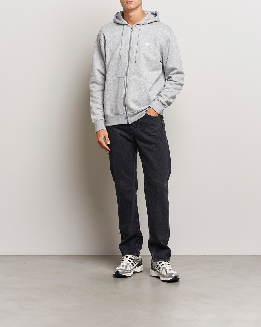 Homme | Pulls Et Tricots | New Balance | Essentials Full Zip Fleece Hoodie Athletic Grey