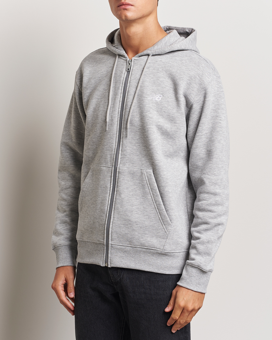 Homme | Pulls Et Tricots | New Balance | Essentials Full Zip Fleece Hoodie Athletic Grey