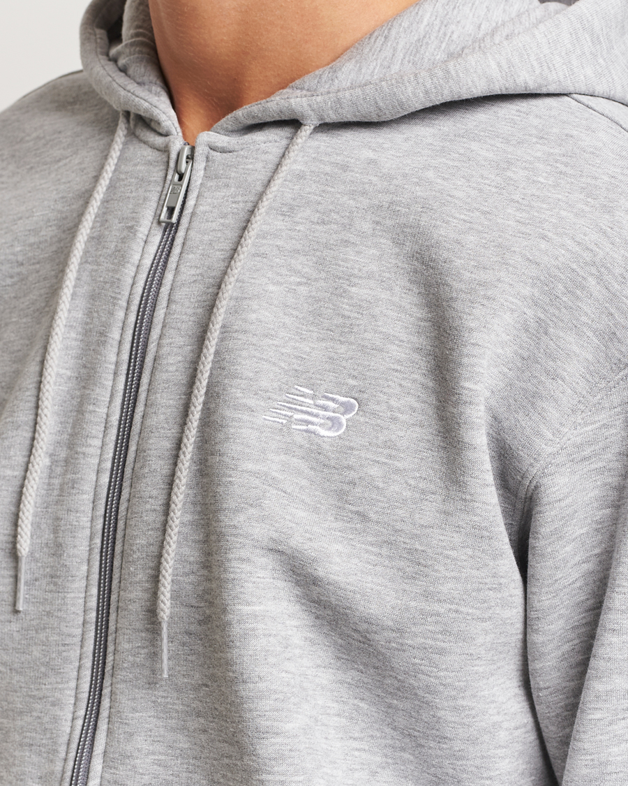 Homme | Pulls Et Tricots | New Balance | Essentials Full Zip Fleece Hoodie Athletic Grey