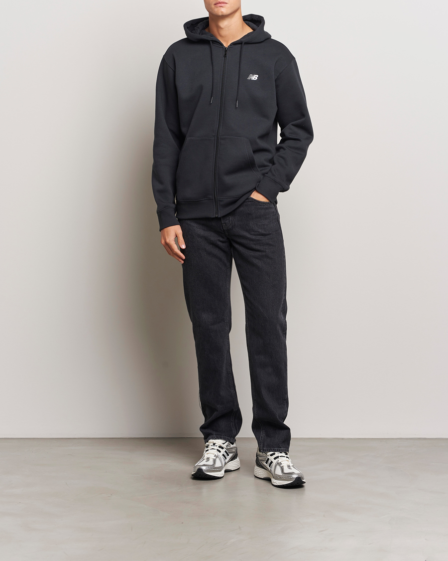 Homme | Pulls Et Tricots | New Balance | Essentials Full Zip Fleece Hoodie Black