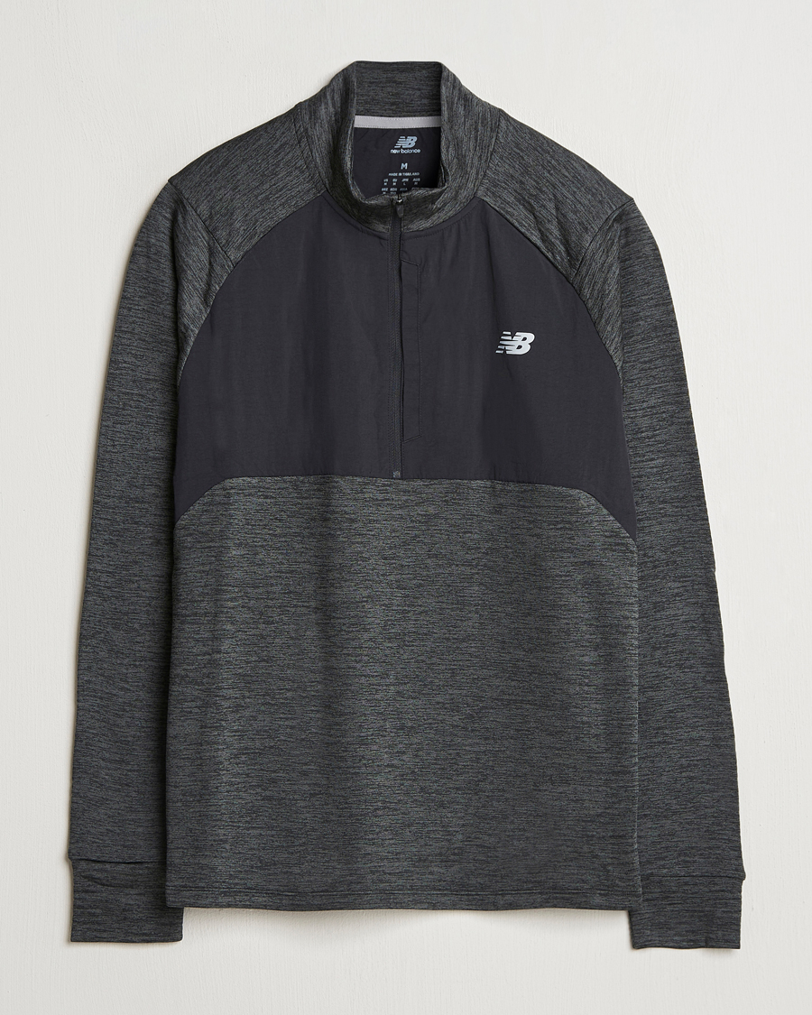 Homme | Pulls Et Tricots | New Balance Running | Heat Grid Half Zip Black