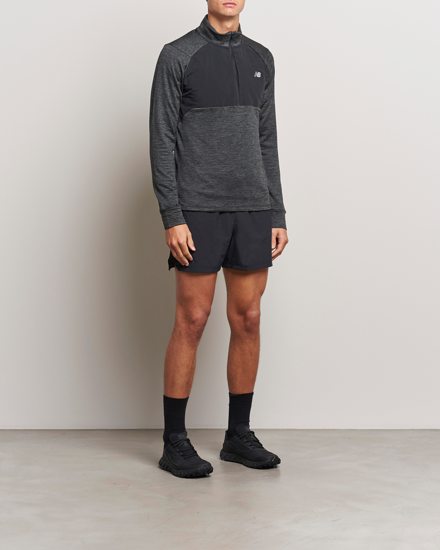 Homme | Pulls Et Tricots | New Balance Running | Heat Grid Half Zip Black