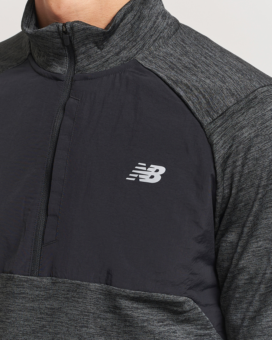 Homme | Pulls Et Tricots | New Balance Running | Heat Grid Half Zip Black
