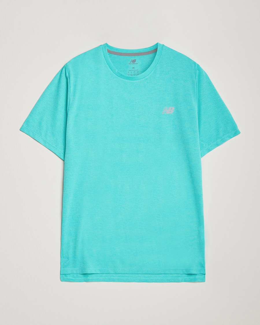 Homme | T-shirts | New Balance Running | Athletics Run T-Shirt Cyber Jade