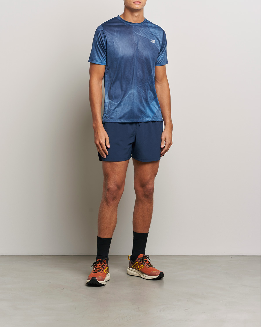 Homme | Shorts | New Balance Running | Athletics 5 Run Shorts Navy