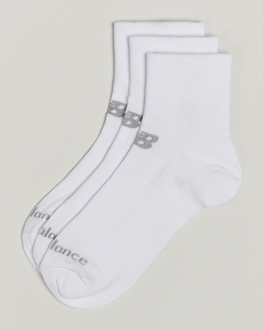 Homme | New Balance Running 3-Pack Performance Cotton Socks White | New Balance Running | 3-Pack Performance Cotton Socks White